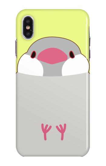 ふくふく文鳥 ［ ハードケース（光沢） for iPhone XS Max ］