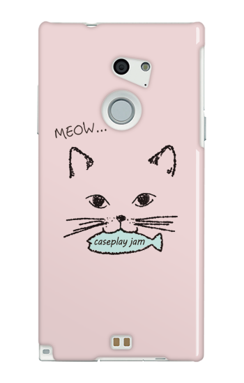 食いしん坊なねこ ［ ハードケース（光沢） for arrows Fit ］