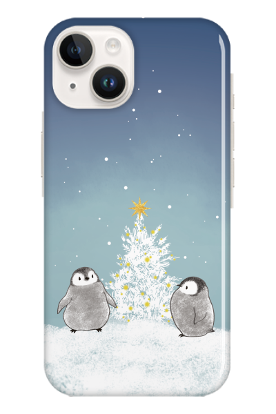 静かなペンギンの夜 ［ ハードケース（光沢） for iPhone 14 ］