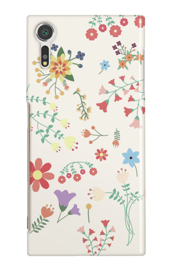 キュートな花柄 ［ ハードケース（光沢） for Xperia XZs ］