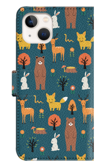 森の動物たち ［ 手帳型ケース（専用） for iPhone 13 ］
