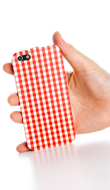 Fine ギンガムチェック ［ ハードケース（光沢） for AQUOS compact ］