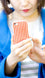 Fine ギンガムチェック ［ ハードケース（光沢） for AQUOS compact ］