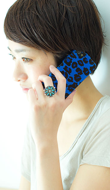 Medium レオパード ［ ハードケース（光沢） for AQUOS compact ］