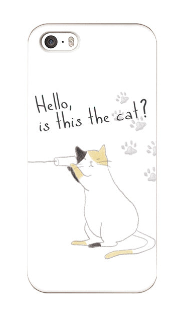 糸電話ねこ ［ ハードケース（光沢） for iPhone 5s ］