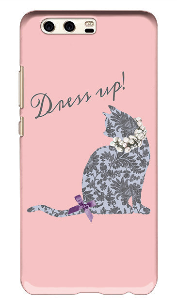 パールネックレスねこ ［ ハードケース（光沢） for HUAWEI P10 ］