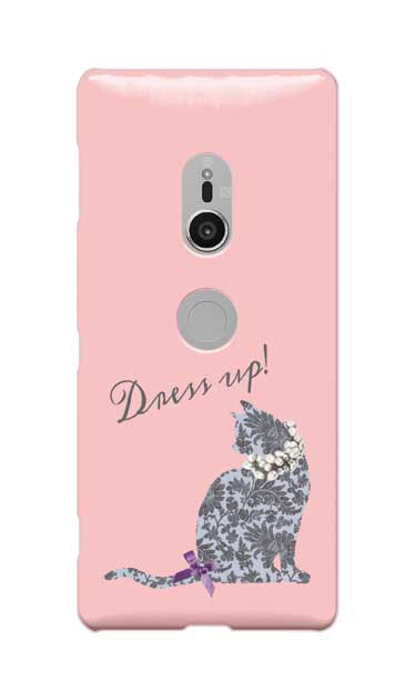 パールネックレスねこ ［ ハードケース（光沢） for Xperia XZ2 ］