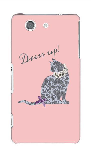 パールネックレスねこ ［ ハードケース（光沢） for Xperia Z3 Compact ］